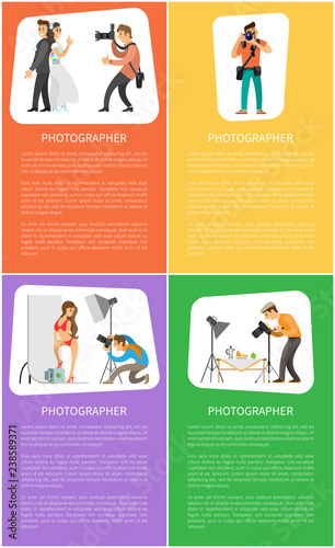 Photographer Services Promo Vertical Banners Set