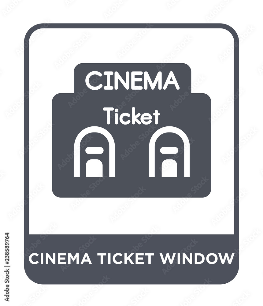 cinema ticket window icon vector