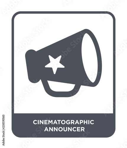 cinematographic announcer icon vector