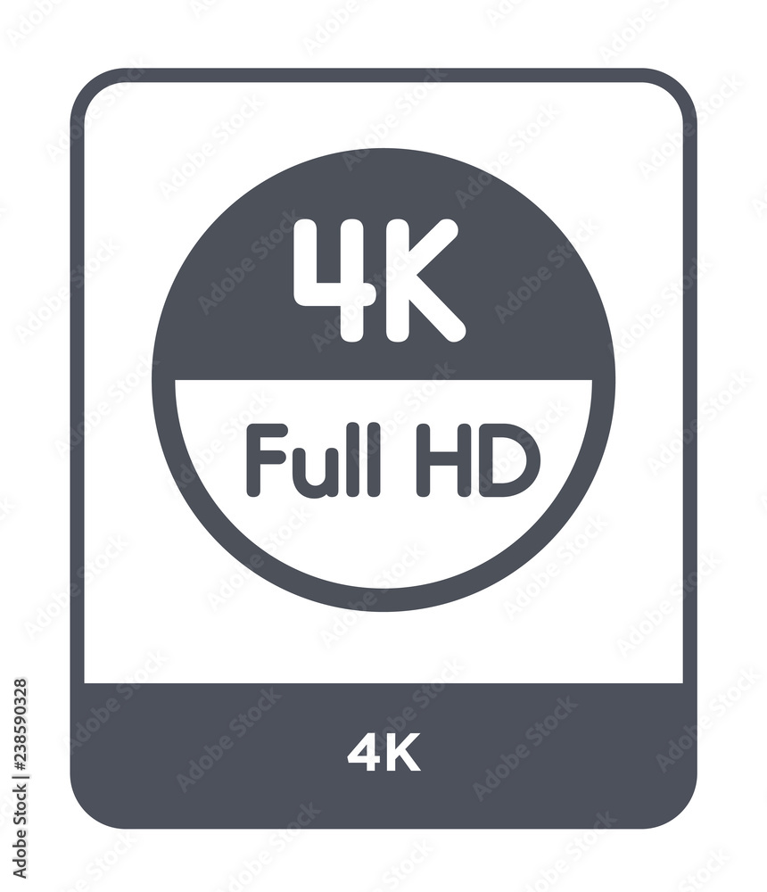 4k icon vector