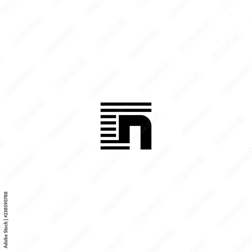 Letter N Square Stripe Abstract Monogram Creative Business Modern Logo Letter N Square Stripe Abstract Monogram Creative Business Modern Logo