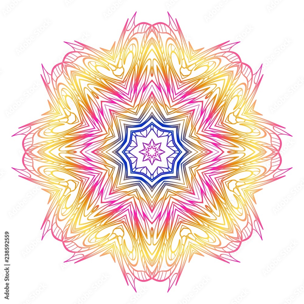 Vector round abstract Mandala style decorative element. Hand-Drawn Vector illustration. Can be used for textile, greeting card, coloring book, phone case print. Vector round abstract Mandala style decorative element. Hand-Drawn Vector illustration. Can be used for textile, greeting card, coloring book, phone case print.