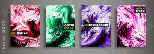 Modern design A4.Abstract marble texture of colored bright liquid paints.Splash acrylic paints.Used design presentations, print,flyer,business cards,invitations, calendars,sites, packaging,cover.