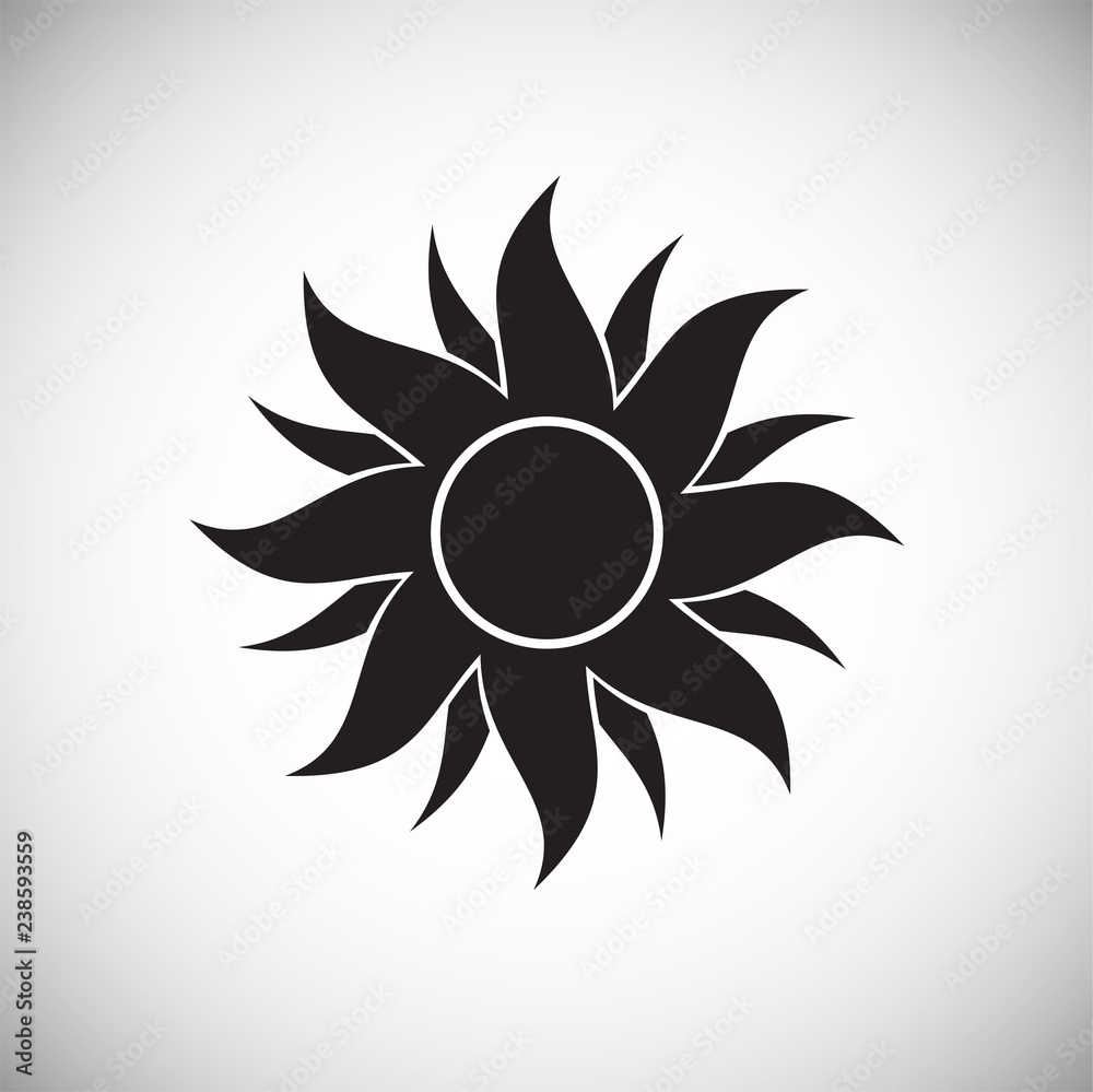 Spring sun icon on white background for graphic and web design, Modern simple vector sign. Internet concept. Trendy symbol for website design web button or mobile app Spring sun icon on white background for graphic and web design, Modern simple vector sign. Internet concept. Trendy symbol for website design web button or mobile app