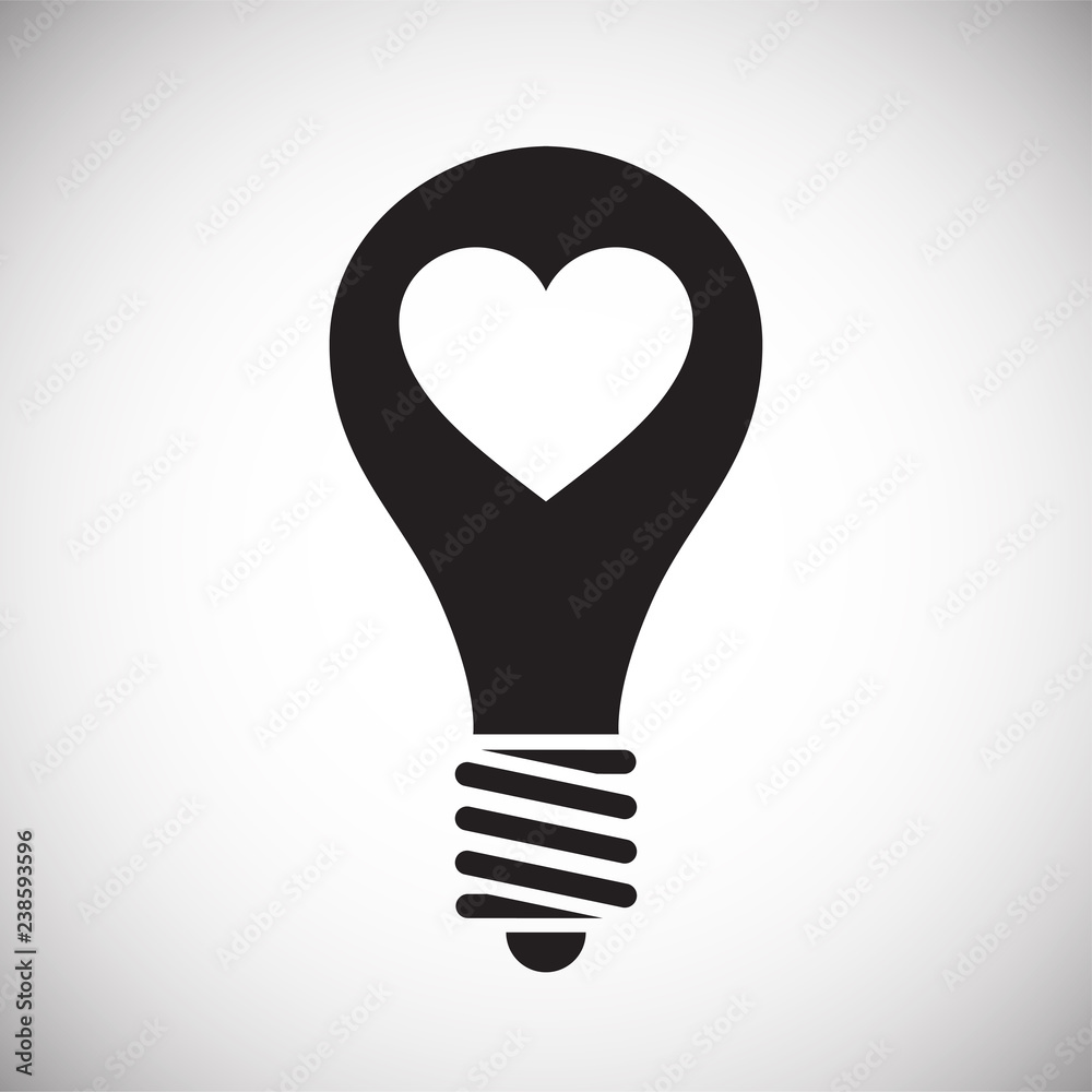 Heart bulb icon on white background for graphic and web design, Modern simple vector sign. Internet concept. Trendy symbol for website design web button or mobile app Heart bulb icon on white background for graphic and web design, Modern simple vector sign. Internet concept. Trendy symbol for website design web button or mobile app