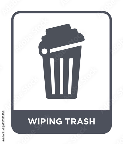 wiping trash icon vector