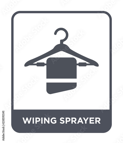 wiping sprayer icon vector