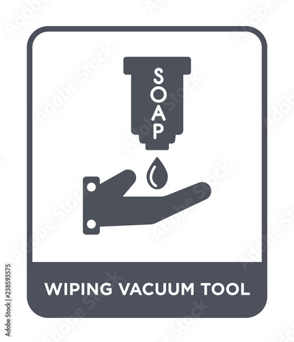 wiping vacuum tool icon vector