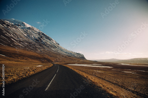 lonely road in iceland
