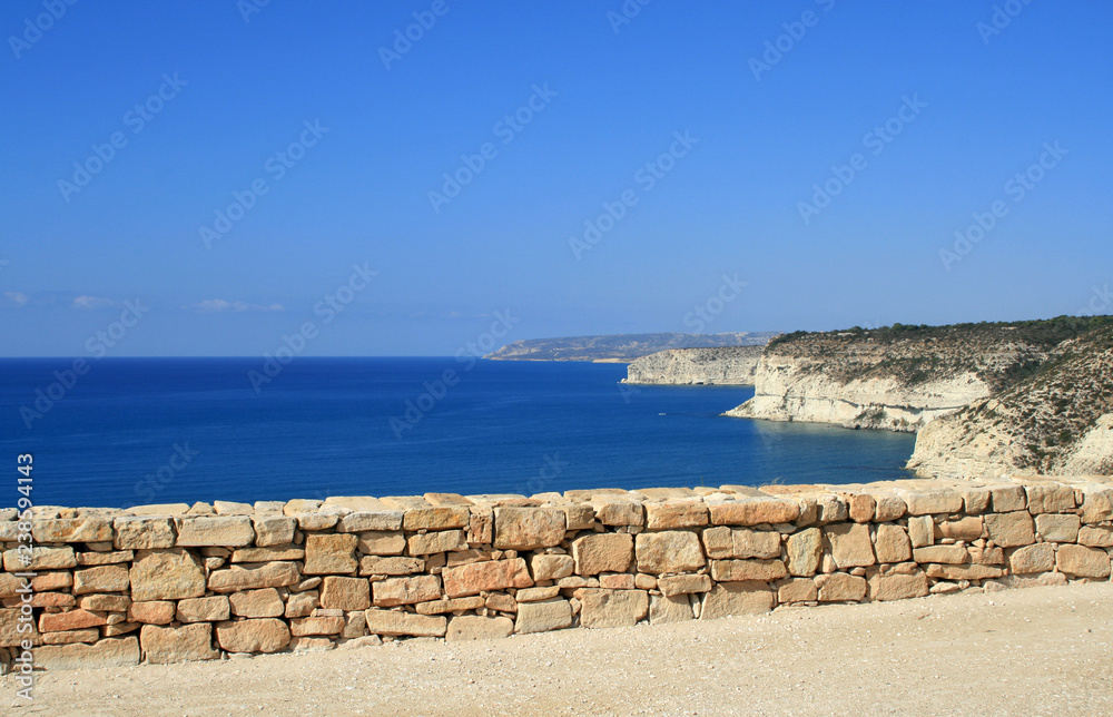 Panoramic veiw of a mediterranean seashore