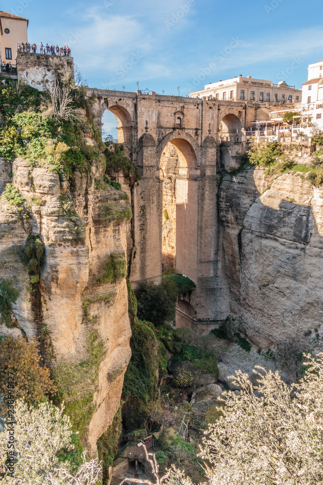 new bridge of ronda by blue sky - puente nuevo