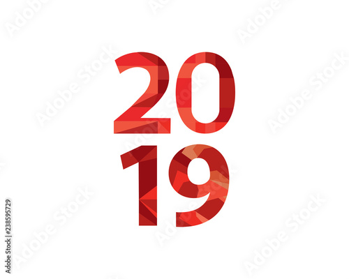 2019 Happy New Year creative design for your greetings card, flyers, invitation, posters, brochure, banners, calendar - Vector