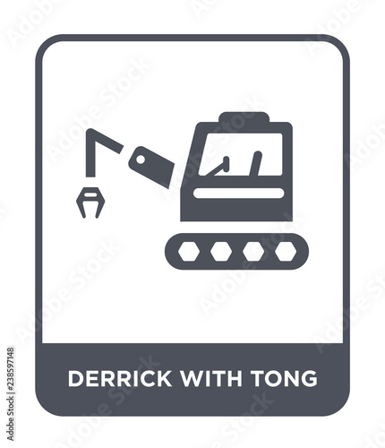derrick with tong icon vector