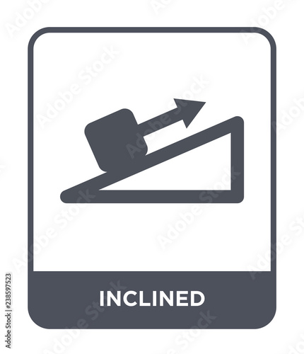 inclined icon vector