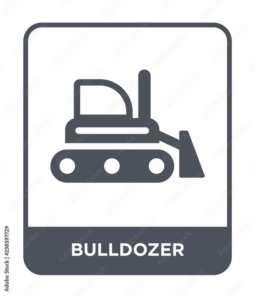 bulldozer icon vector