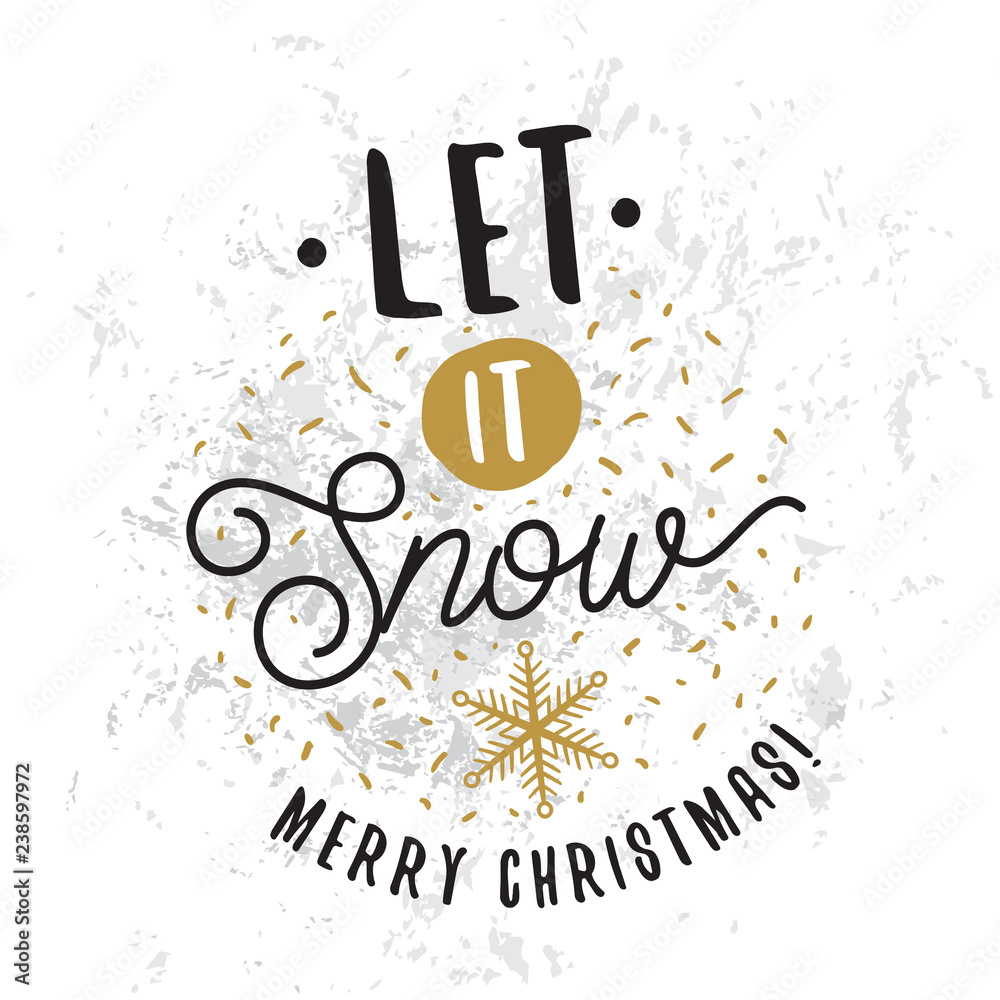 Fototapeta premium Merry Christmas typography.