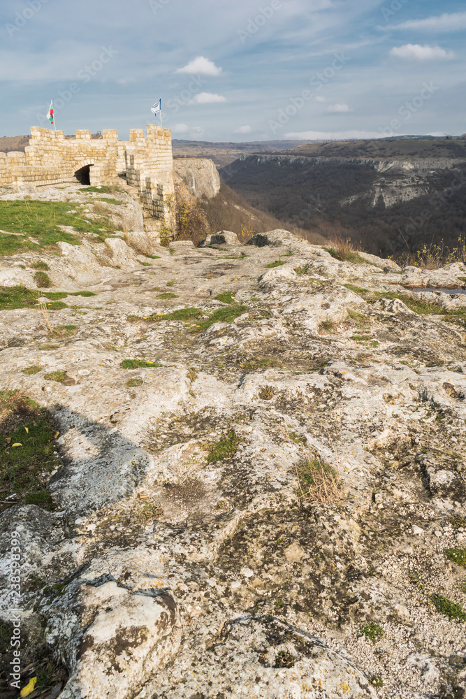 Fototapeta premium The fortress Ovech which is located above the town of Provadia.
