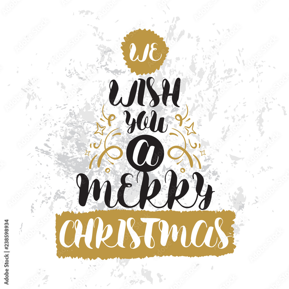 Obraz premium Merry Christmas typography.