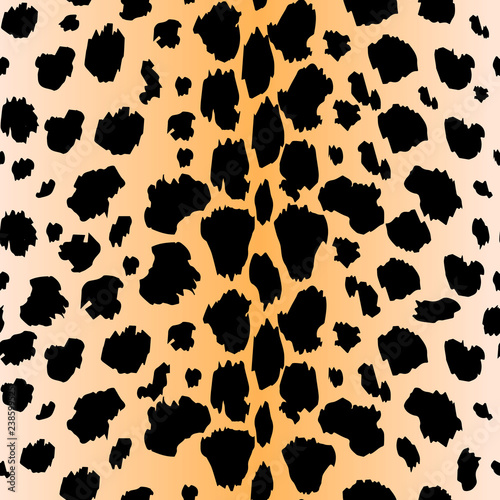 Vector seamless pattern with leopard fur texture. Repeating leopard fur background for textile design, wrapping paper, wallpaper or scrapbooking. eps10