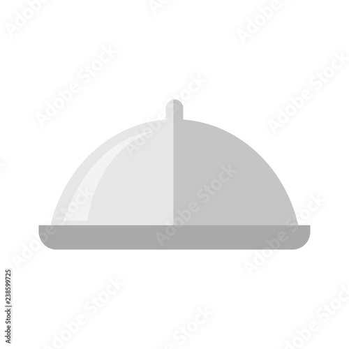 Dish with oval lid for serving food. Vector illustration. EPS 10. Kitchen.