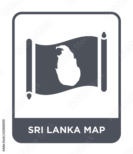 sri lanka map icon vector
