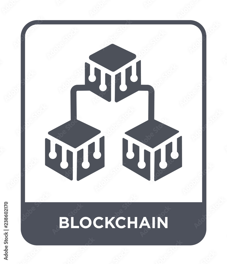 blockchain icon vector