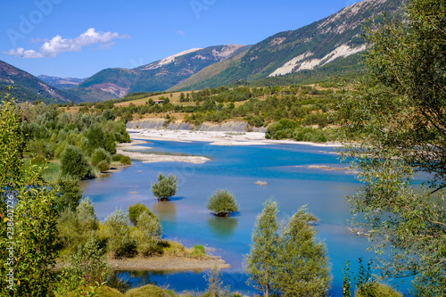 Obraz na płótnie Vue sur le Verdon prés du village Saint-André-les-Alpes, Provence, France. w salonie
