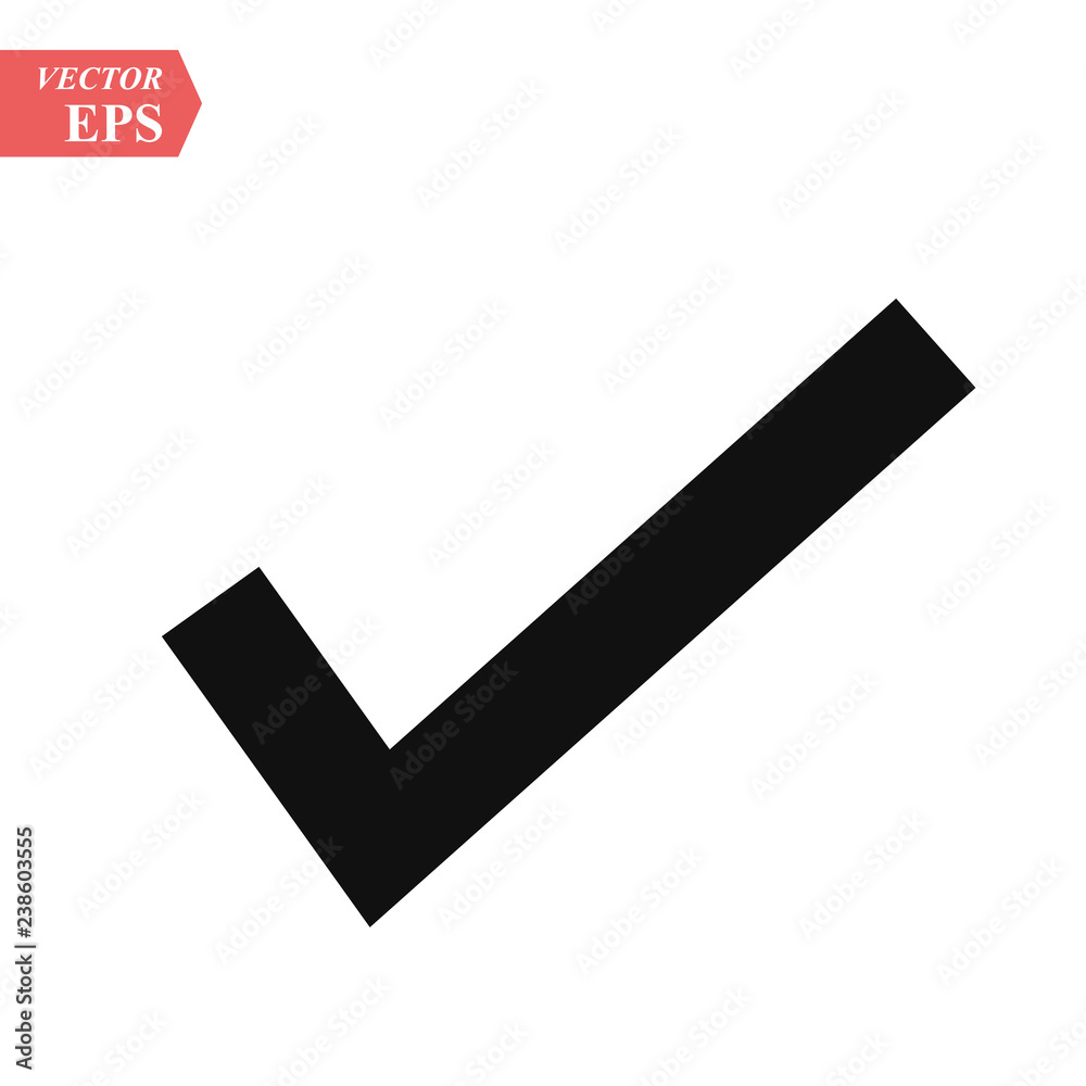 Check mark vector, in trendy flat style isolated on white background. vector illustration eps10 Check mark vector, in trendy flat style isolated on white background. vector illustration eps10
