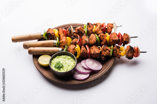 Εκτύπωση καμβά Chicken tikka /skew Kebab