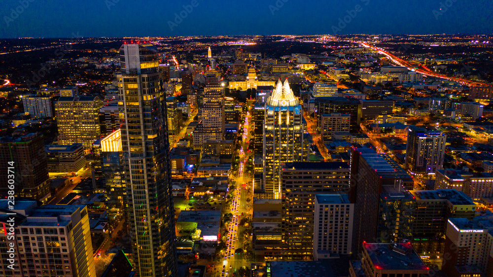 Fototapeta premium Austin Winter Sunset