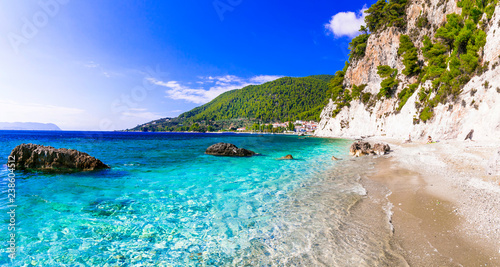 beautiful Skopelos island - picturesque Hovolos beach. Sporades, Greece