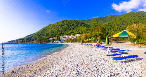 Relaxing beach scenery - Skopelos island, Neo Klima. Greece, Sporades photo