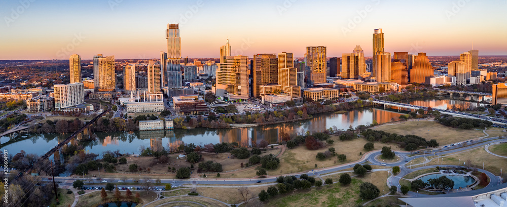 Obraz premium Austin Winter Sunset