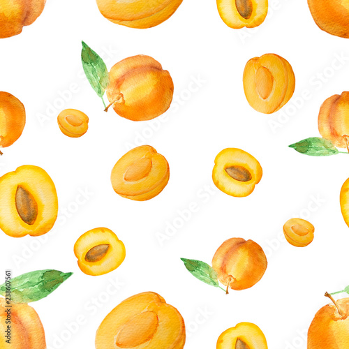 watercolor apricot pattern