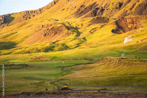 Beautiful Iceland landscape with golf course © picturist