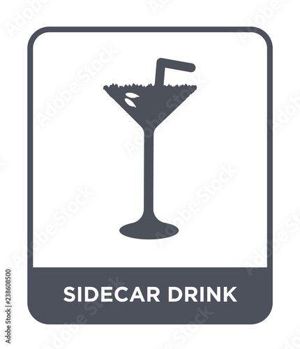 sidecar drink icon vector