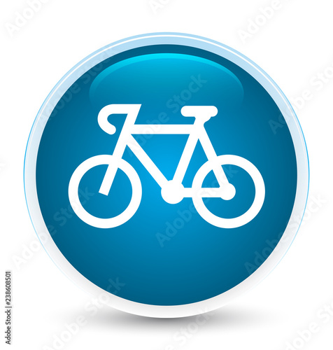 Bicycle icon special prime blue round button