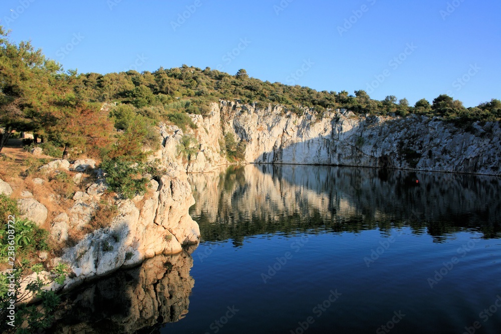 Dragon eye lake in Rogoznica, Croatia