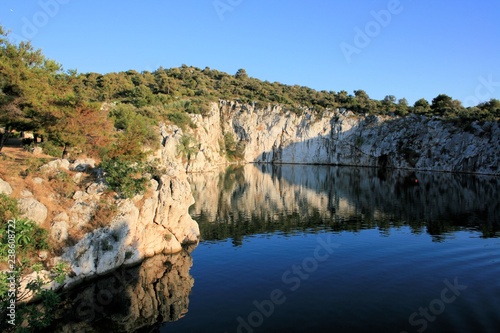 Dragon eye lake in Rogoznica, Croatia