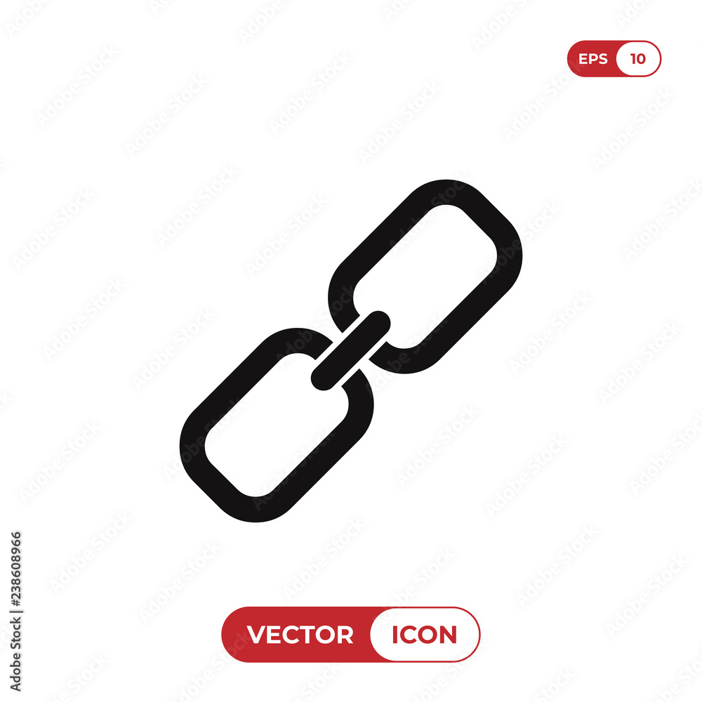 Chain link icon vector