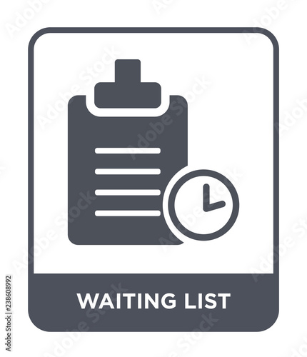 waiting list icon vector