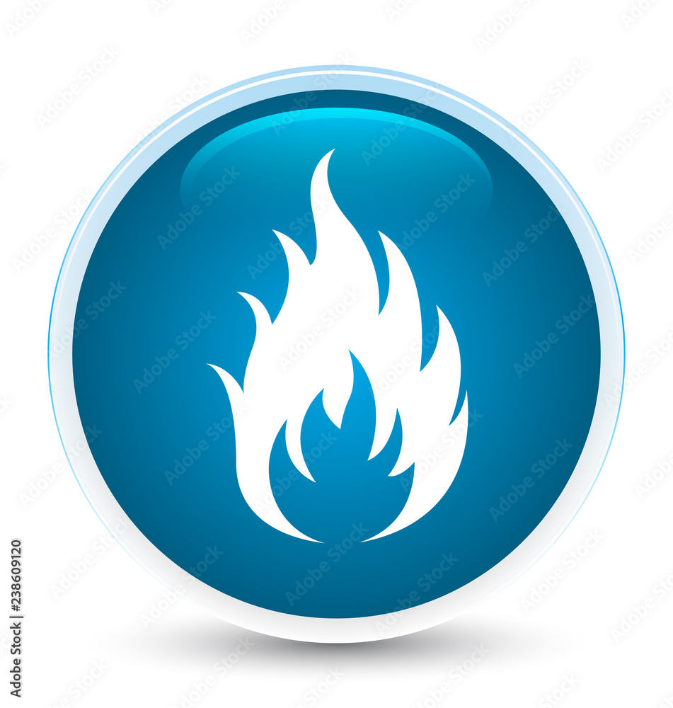Fire icon special prime blue round button Fire icon special prime blue round button