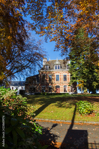 The Castle of Gouvy, Belgium in the fall