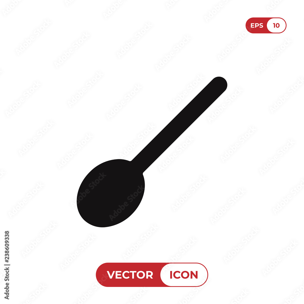 Spoon icon vector Spoon icon vector