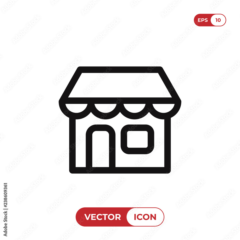 Store icon vector
