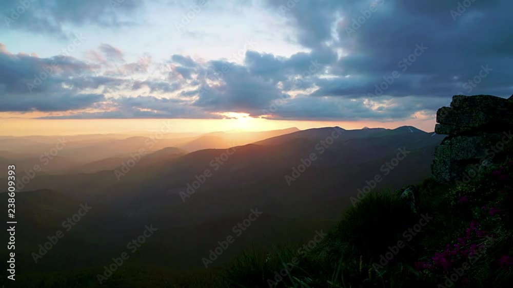 Sunset in mountains timelapse, mountain at sunset over clouds in a valley - time lapse video, summer sunset in mountains time lapse Sunset in mountains timelapse, mountain at sunset over clouds in a valley - time lapse video, summer sunset in mountains time lapse