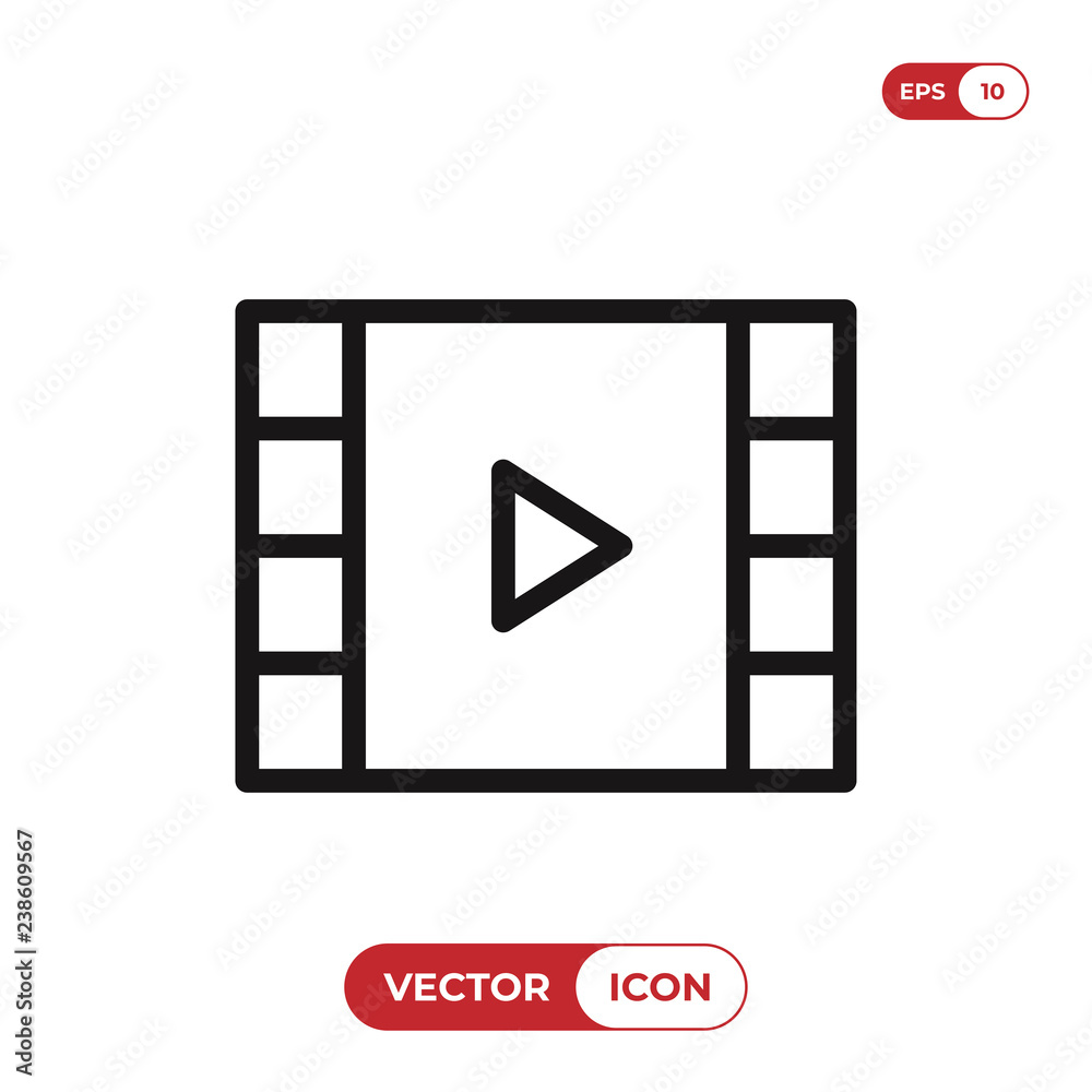 Video player icon vector Video player icon vector