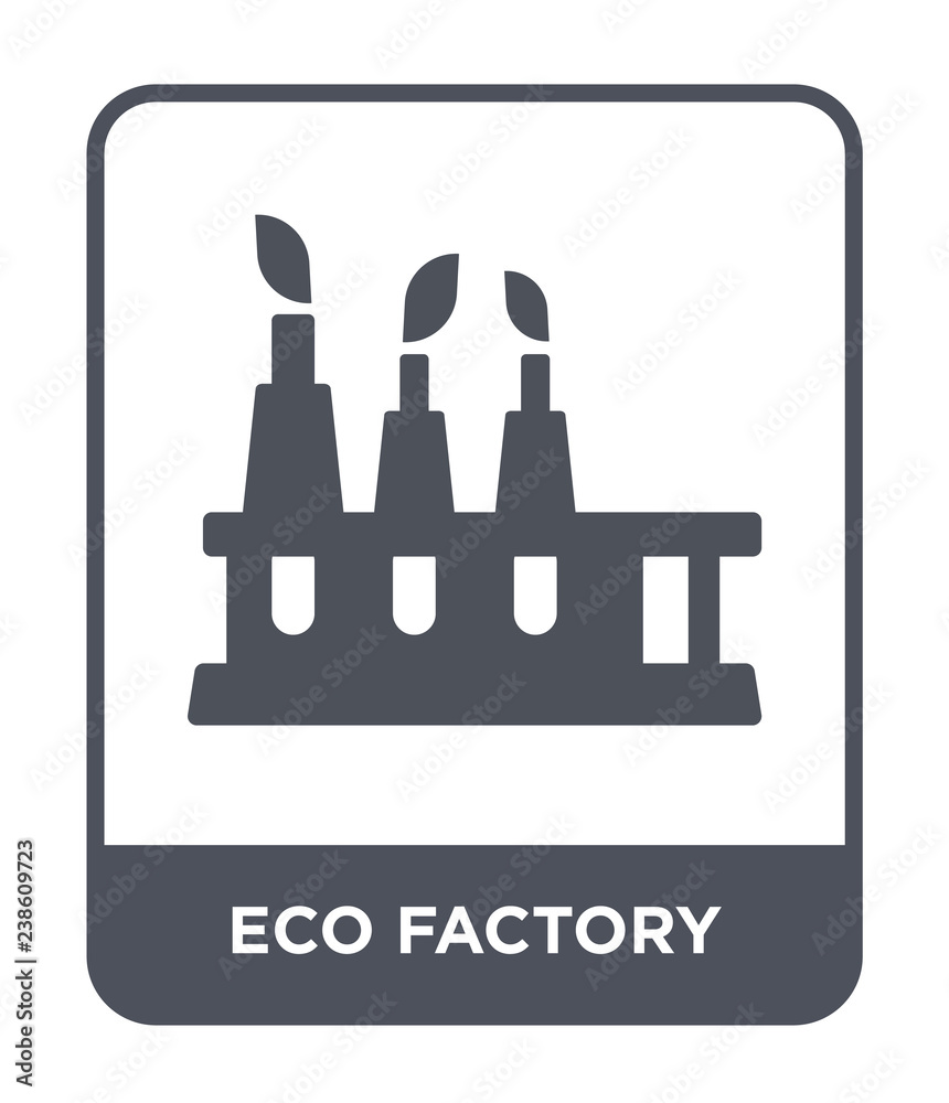 eco factory icon vector eco factory icon vector