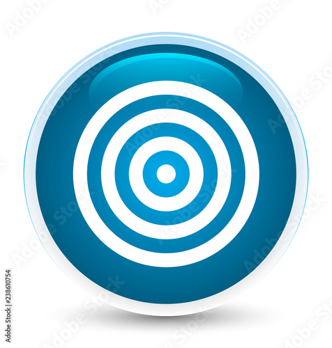 Target icon special prime blue round button