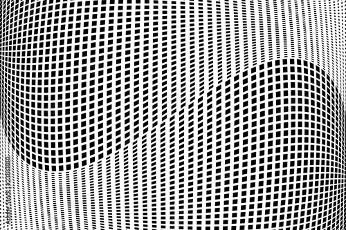 Abstract halftone pattern. Vector halftone background of squares for design banners, posters, business projects, pop art texture, covers. Geometric black and white texture.